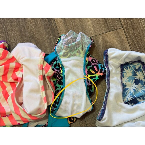 GIRLS SWIMSUIT ONE PIECE MIXED LOT SIZE 7 TROPICAL FLORAL ANIMAL PRINT SWIMWEAR - Picture 6 of 7